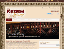 Tablet Screenshot of kedemwinery.com